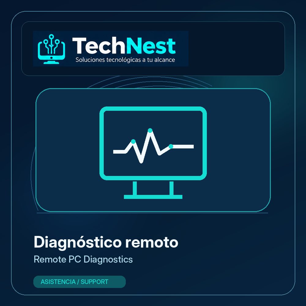 TechNest diagnóstico remoto para Windows, soporte técnico digital